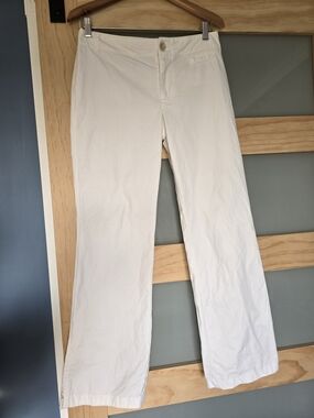 Banana Republic Cream Wide-Leg Jeans